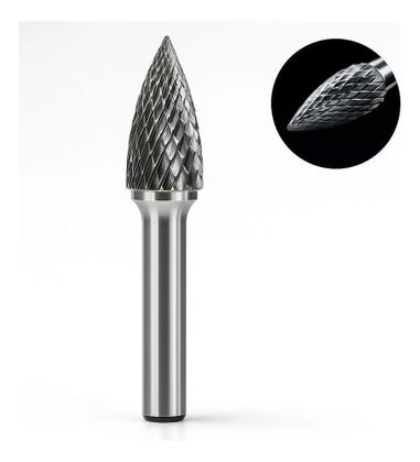 Imagem de Lima Rotativa Metal Duro Cônica 10 X 20 Haste 1/4