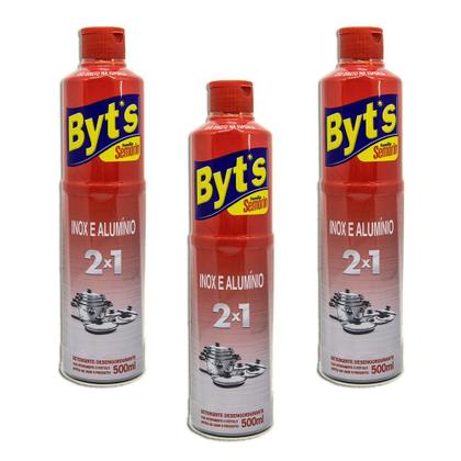 Imagem de Limpador De Inox E Alumínio Na Cozinha Semorin Byts Kit 3