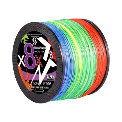 Imagem de Linha De Pesca Trançada Sougayilang 66LB X4 X8 Multifilamento PE Para Bass, Pike E Carpa 100/300/500