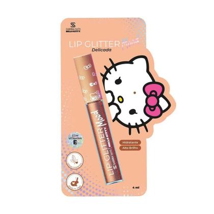 Imagem de Lip Glitter Mood Delicada Sabrina Sato X Hello Kitty 4ml com 7 Oléos Vegetais, Vitamina E, Ômegas 3, 6 e 9 da Cia Beauty