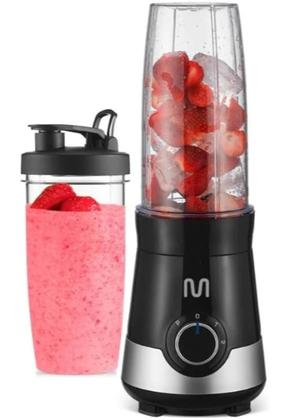 Imagem de Liquidificador Portatil 300W Multilaser 800ml 2 Velocidades Preto 127V