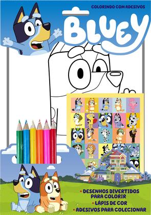 Imagem de Livro - Bluey Colorindo com Adesivos