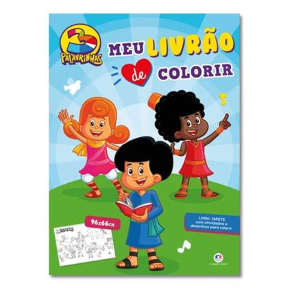 Imagem de Livro Colorir 3 Palavrinhas Vira Tapete - Ciranda Cultural - +4 anos