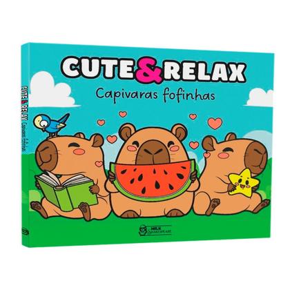 Imagem de Livro de Colorir Anti-Stress - Capivaras Fofinhas - Cute & Relax