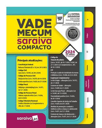 Imagem de Livro - Vade Mecum Saraiva Compacto - 29ª Edição 2024