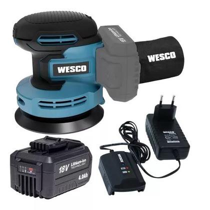 Imagem de Lixadeira Roto Orbital A Bateria 18v 4ah Wesco Ws2302 Bivolt