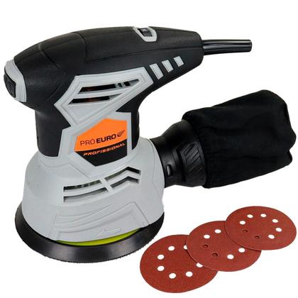 Imagem de Lixadeira Roto Orbital Profissional Politriz 400W 127V 125mm Acompanha 3 discos Pró Euro