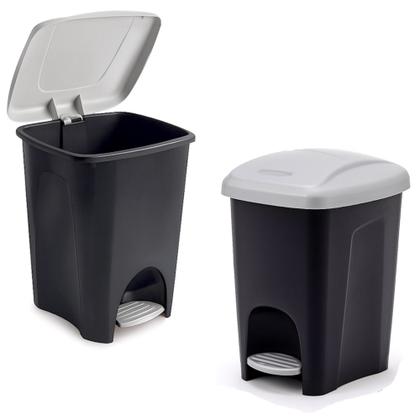 Imagem de Lixeira 7 Litros com Pedal e Tampa Basculante Compacta Escritório Banheiro Cozinha