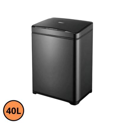 Imagem de Lixeira Automática Retangular 40L Com Sensor Em Aço Preto