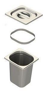 Imagem de Lixeira De Embutir E Bancadas Inox 3,5 Litros Uso Interno Cozinha Compacta