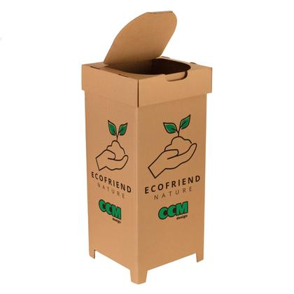 Imagem de Lixeira Descartável De Papelão Com Tampa Ecológica Sustentável