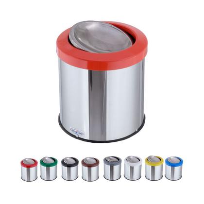 Imagem de Lixeira Inox Com Tampa Basculante 10 Litros Flip Top