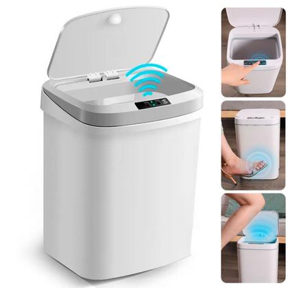 Imagem de Lixeira Recarregável USB Inteligente Sensor de Proximidade 16L