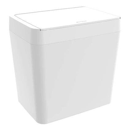 Imagem de Lixeira Retangular Crippa Com Aro Interno 5l Branco