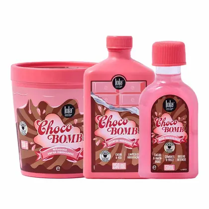 Imagem de Lola Cosmetics Chocobomb Kit - Óleo + Máscara + Shampoo para Todos os Tipos de Cabelo