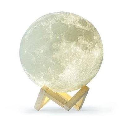 Imagem de Lua Cheia 3d Led Abajur Luminária 12cm Lampada Com Suporte