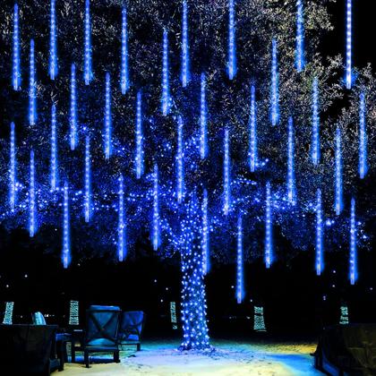 Imagem de Luces de Lluvia de Meteoros Navidad Dazzle Bright 8 Tubos 30 cm