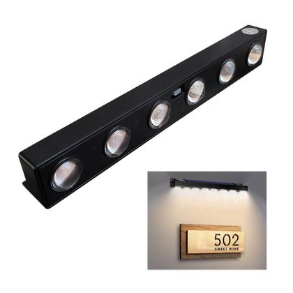 Imagem de Luminária Solar 6 LEDs Sensor 1,2V Arandela de Parede Externa Muro Fachada À Prova DÁgua IP65