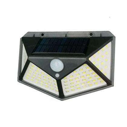 Imagem de Luminária Solar Luz Refletor 100 Led Jardim C/ Sensor