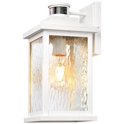 Imagem de Luminária VIANIS com sensor de movimento ajustável branca ao ar livre