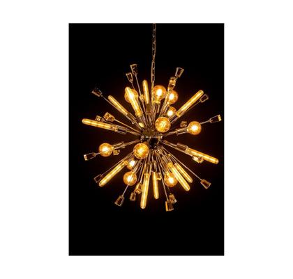 Imagem de Lustre Luminaria Metal Dourado 86cm Estilo Espinhos Formosa