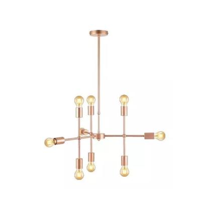 Imagem de Lustre Pendente Avant Hash Aço 9xE27 Cobre Fosco