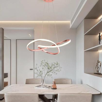 Imagem de Lustre Pendente Led 45w Design Moderno Luz 3em1 Bivolt Sala