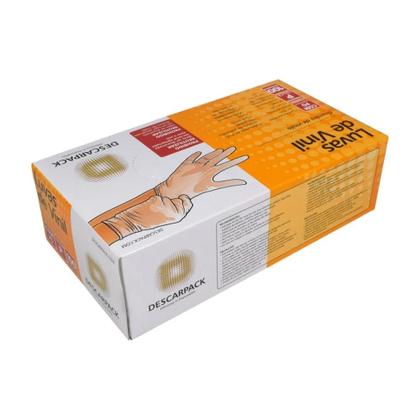 Imagem de Luva de Vinil para Procedimentos Não Cirúrgicos com pó tamanho P com 100 Unidades - Descarpack