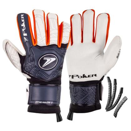 Imagem de Luva Goleiro Campo Poker Ortho Vulcan C/ Talas De Proteção
