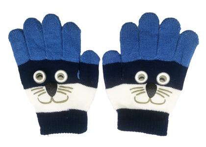Imagem de Luva infantil Bichinho gatinha Quente para 3 a 8 anos de Frio inverno