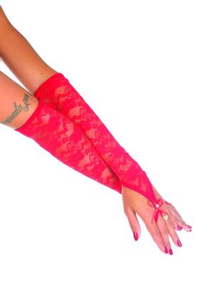Imagem de Luva Longa Renda Vermelha Pimenta Sexy