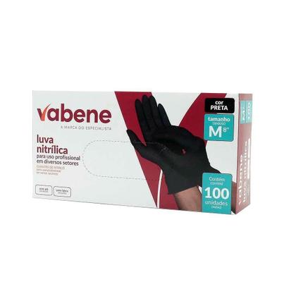 Imagem de Luva Nitrilica Preta Nobre ou Vabene