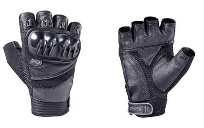 Imagem de Luva Riffel City Couro meio dedo Motociclista Tam P