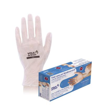 Imagem de Luva Vinil Descartável Extra P Sem Pó Volk 100 Unidades
