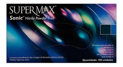 Imagem de Luvas Descartáveis Supermax Sonic 100 Unidades Tam G