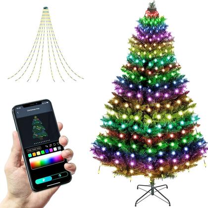 Imagem de Luzes de corda de árvore de Natal 2win2buy 160 LED IP65 à prova d'água