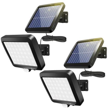 Imagem de Luzes solares de sensor de movimento ao ar livre Shuniu 56 LED IP65