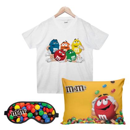 Imagem de M&M Camisa, Almofada e Máscara de dormir