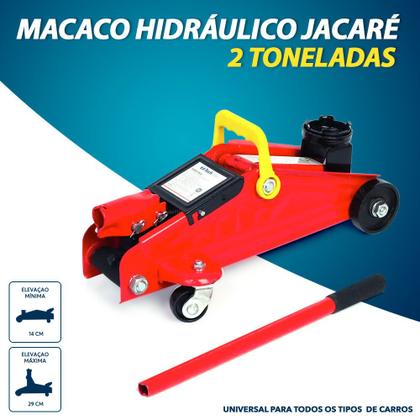 Imagem de Macaco Hidráulico Jacaré Toyota Corolla 2008 2009 2010 2011 2012 2T Ton Toneladas Alavanca Fácil Uso Manuseio Portátil