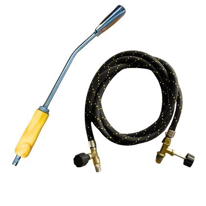 Imagem de Maçarico Lança Chamas Vassoura De Fogo Para Manta Asfáltica Sapecador 75cm Com Mangueira Resistente