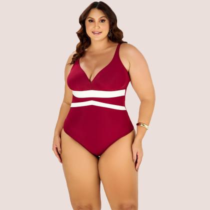 Imagem de Maiô Banho de Mar Zero Barriga Alta Compressão Plus Size