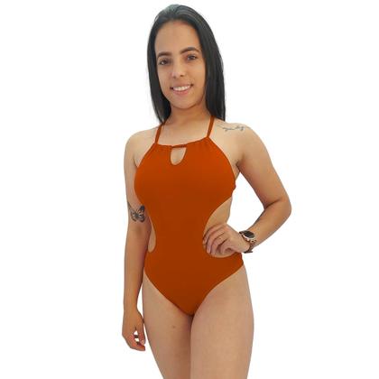 Imagem de Maiô Com Bojo Engana Mamãe Traspassado Costas Poliamida