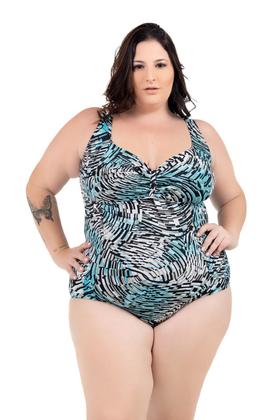 Imagem de Maiô Hidroginástica Natação Lycra Sem Bojo Plus Size