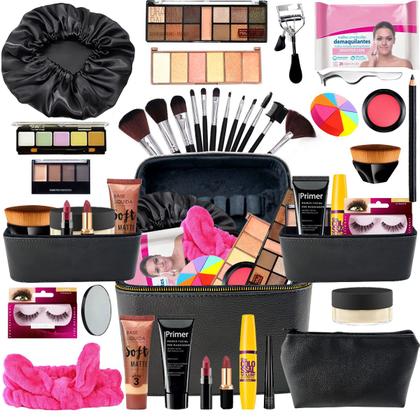 Imagem de Maleta completa de maquiagem, itens premium top de linhaBZ80