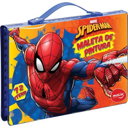 Imagem de Maleta para Pintura SPIDER-MAN com 72 ITENS - Completa e Divertida