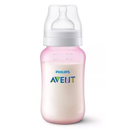 Imagem de Mamadeira Classica Anticólica 330ml 3m+ - Philips Avent Rosa