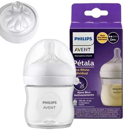 Imagem de Mamadeira Pétala 3.0 125ml Com Bico Nº2 Transparente - Philips Avent