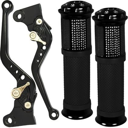 Imagem de Manete de freio embreagem esportivo a tambor CG125 1992 a 2018 CG150 Fan Titan CG160 Start Pop100 Pop110 com manopla par