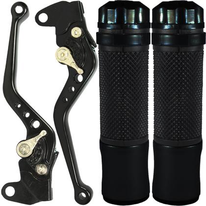 Imagem de Manete de freio embreagem esportivo a tambor YBR125 Factor 2000 a 2016 com manopla par