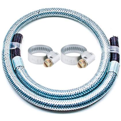 Imagem de Mangueira Metálica Bm X Bm 1,20Mt + Abraçadeiras Gás Glp Gn